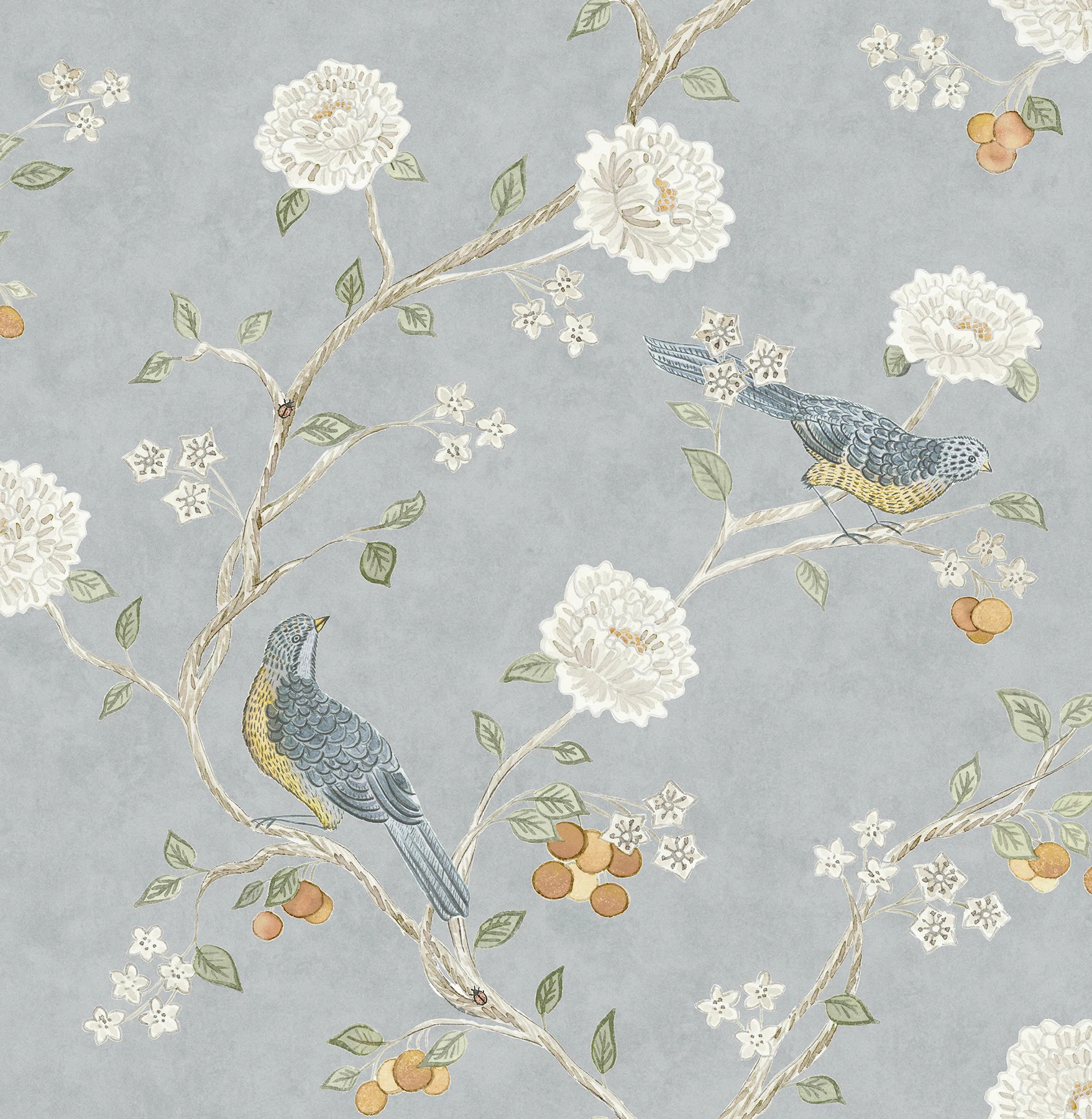 Wellesley Blue Heather Chinoiserie Wallpaper | Wayfair North America