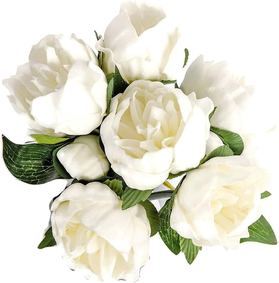 14" Real Touch Latex Peony Bunch Artificial Spring Flowers for Home Decor, Wedding Bouquets, and ... | Amazon (US)