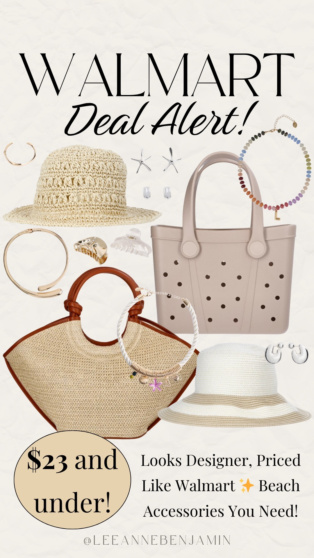 Designer style, Walmart prices on the cutest beach accessories! 

#LTKTravel #LTKmomlife #LTKSwim