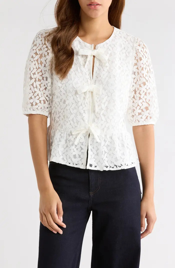 Lace Peplum Top | Nordstrom
