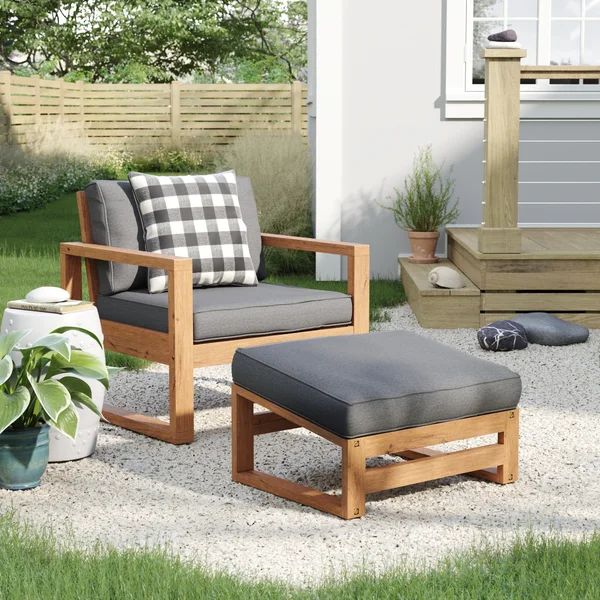 Norris Patio Chair with Cushion and Ottoman | Wayfair North America
