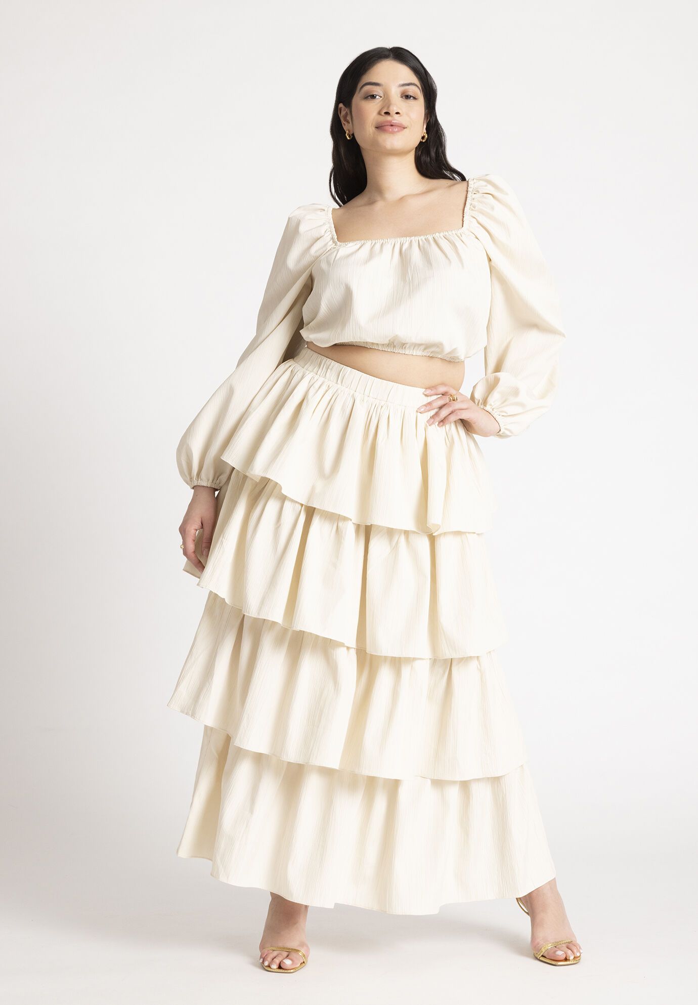 Flouncy Tiered Skirt | Eloquii