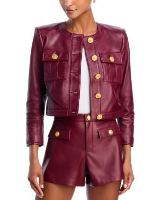 L'AGENCE Deidra Leather Jacket  | Bloomingdale's Women | Bloomingdale's (US)