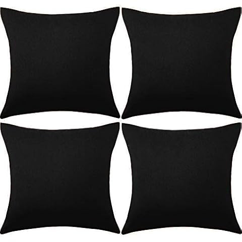 LORDTEX Linen Look Outdoor Pillow Covers 18 x 18 Inch, Pack of 2 - Waterproof Decorative Cushion ... | Amazon (US)