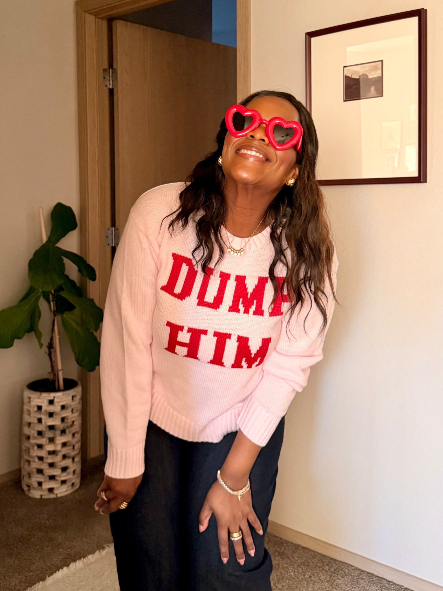 OBSESSED w/ this sweater from @target!! Wearing the size M! The perfect sweater for Galentines!! 💌💖

#LTKootd #LTKMidsize #LTKValentine