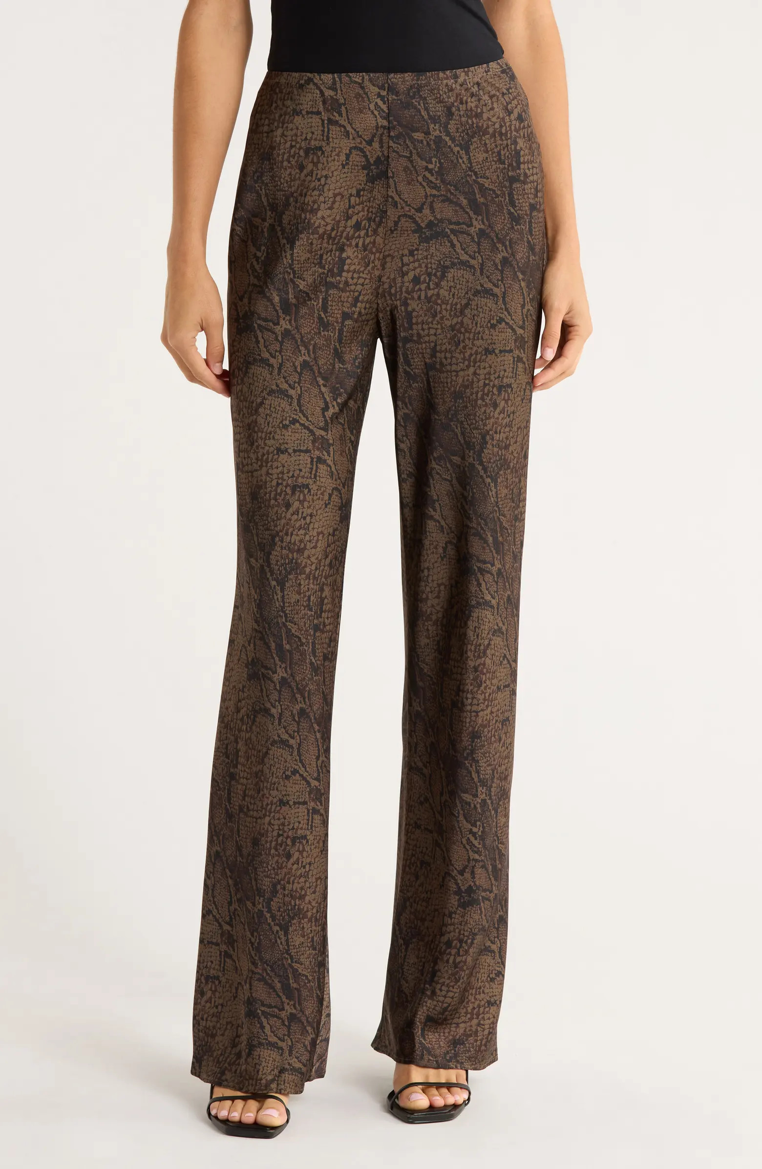 Gale High Waist Satin Pants | Nordstrom