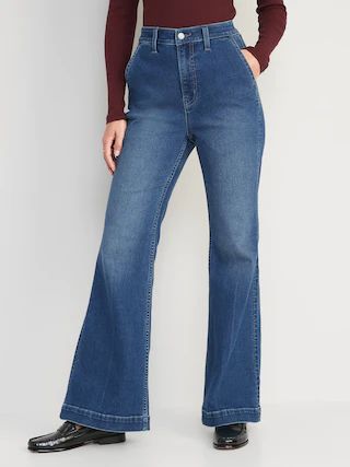 Extra High-Waisted 360° Stretch Trouser Flare Jeans for Women | Old Navy (US)