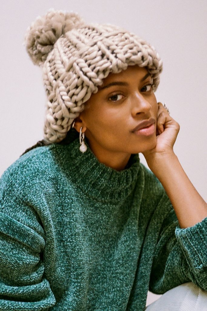 Super-Chunky Knit Pom Beanie | Urban Outfitters (US and RoW)