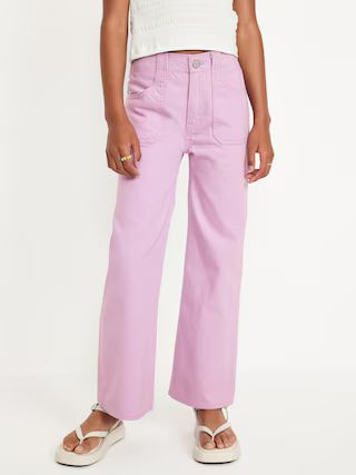 High-Waisted Baggy Wide-Leg Jeans for Girls | Old Navy (US)