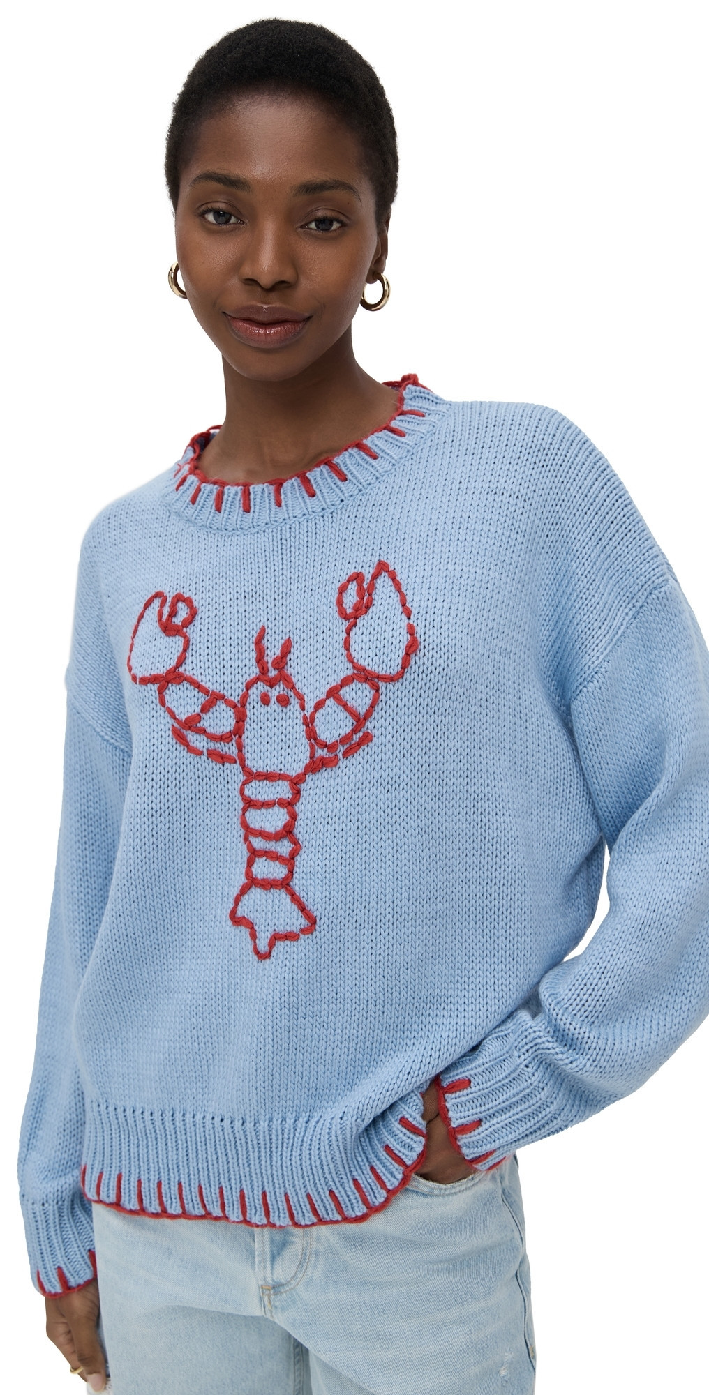 Bailey Rose Lobster Sweater Blue L | Shopbop
