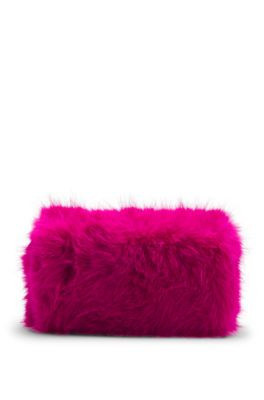 NAOMI x BOSS clutch bag in faux fur- Pink Women's Clutches size pcs. | Hugo Boss (US)