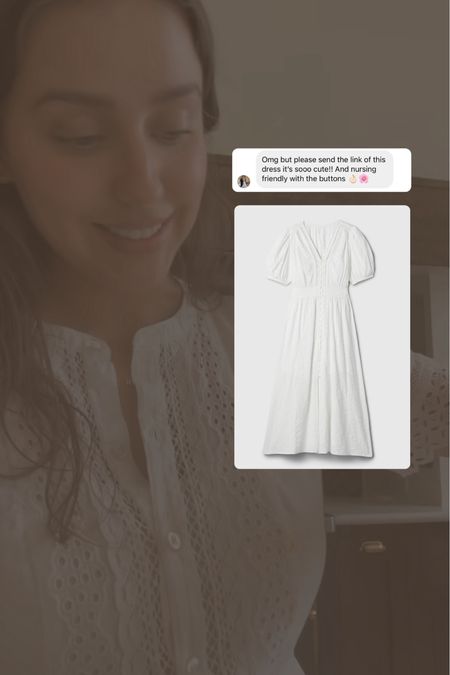 White Eyelet Dress - Summer nursing-friendly dress 

#LTKStyleTip