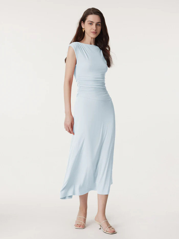 Breezy Cooling Side Ruched Maxi Dress | OGL