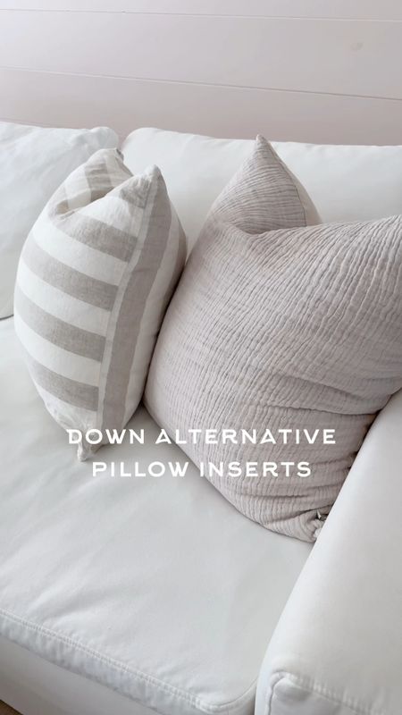 These are the best down alternative pillow inserts! They are affordable, stay fluffy, and available in every size you can think of.
Also this new large Target pillow cover looks great on a sofa or bed. Washes and dries great.

#LTKstyletip #LTKhome #LTKfindsunder50