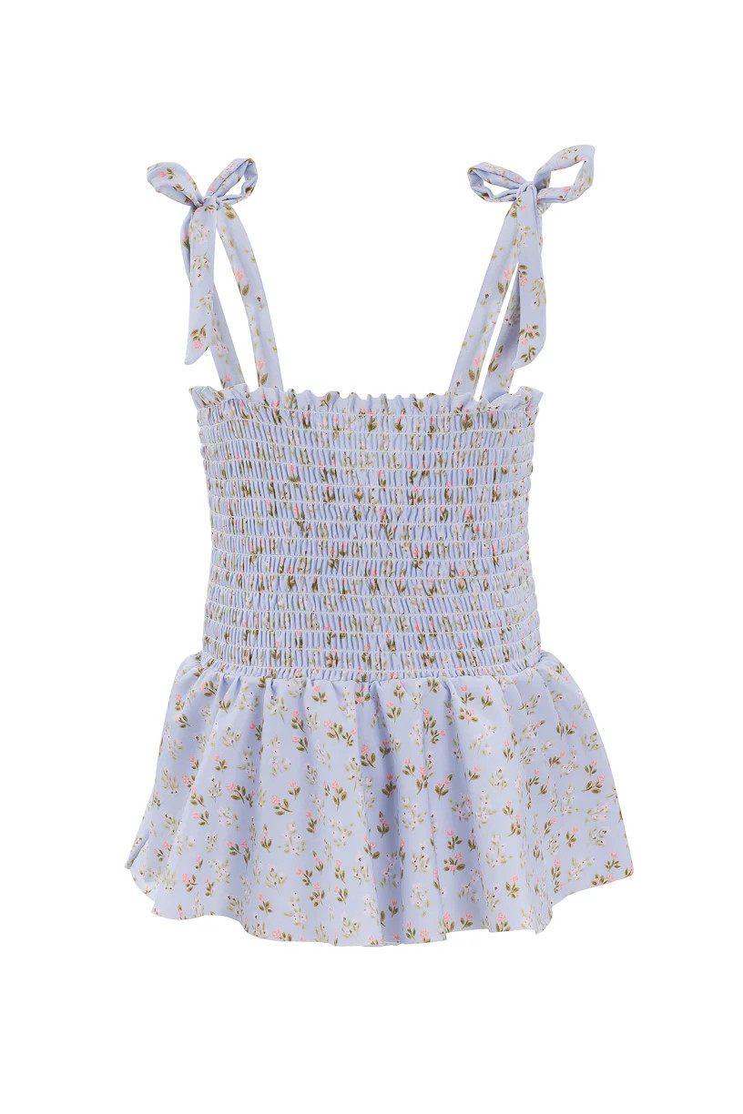 Mini Maggie One Piece in Blue Disty Floral | Ivy City Co