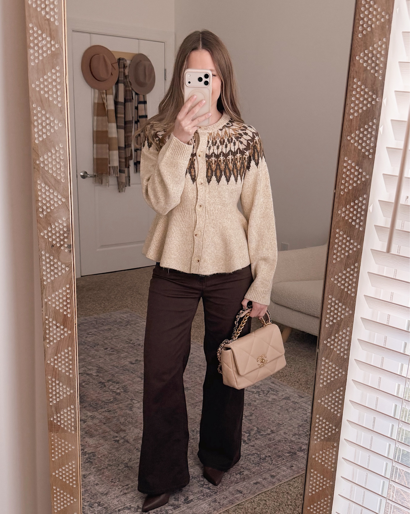 This fair isle cardigan has that cozy vintage feel I always gravitate toward in winter, especially paired with chocolate brown pants and neutral accessories.

winter outfit women over 40, winter cardigan outfit, fair isle sweater, brown pants outfit winter, neutral winter outfit, classic winter style, everyday winter fashion, winter capsule wardrobe

#LTKgrwm #LTKOver40 #LTKHoliday