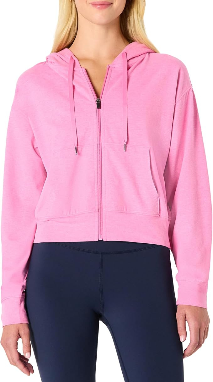Amazon Essentials Women's Athletic Soft Performance Lightweight Cropped Zip Up Workout Hoodie | Amazon (US)