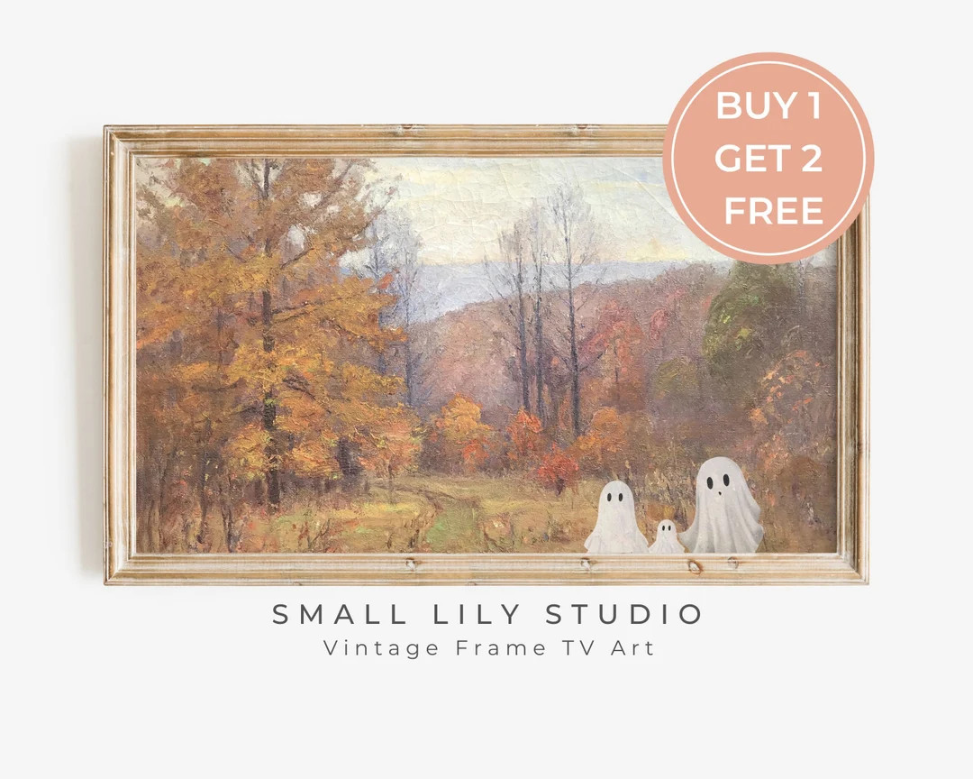 Samsung Frame TV Ghost Family in Vintage Landscape Fall - Etsy | Etsy (US)
