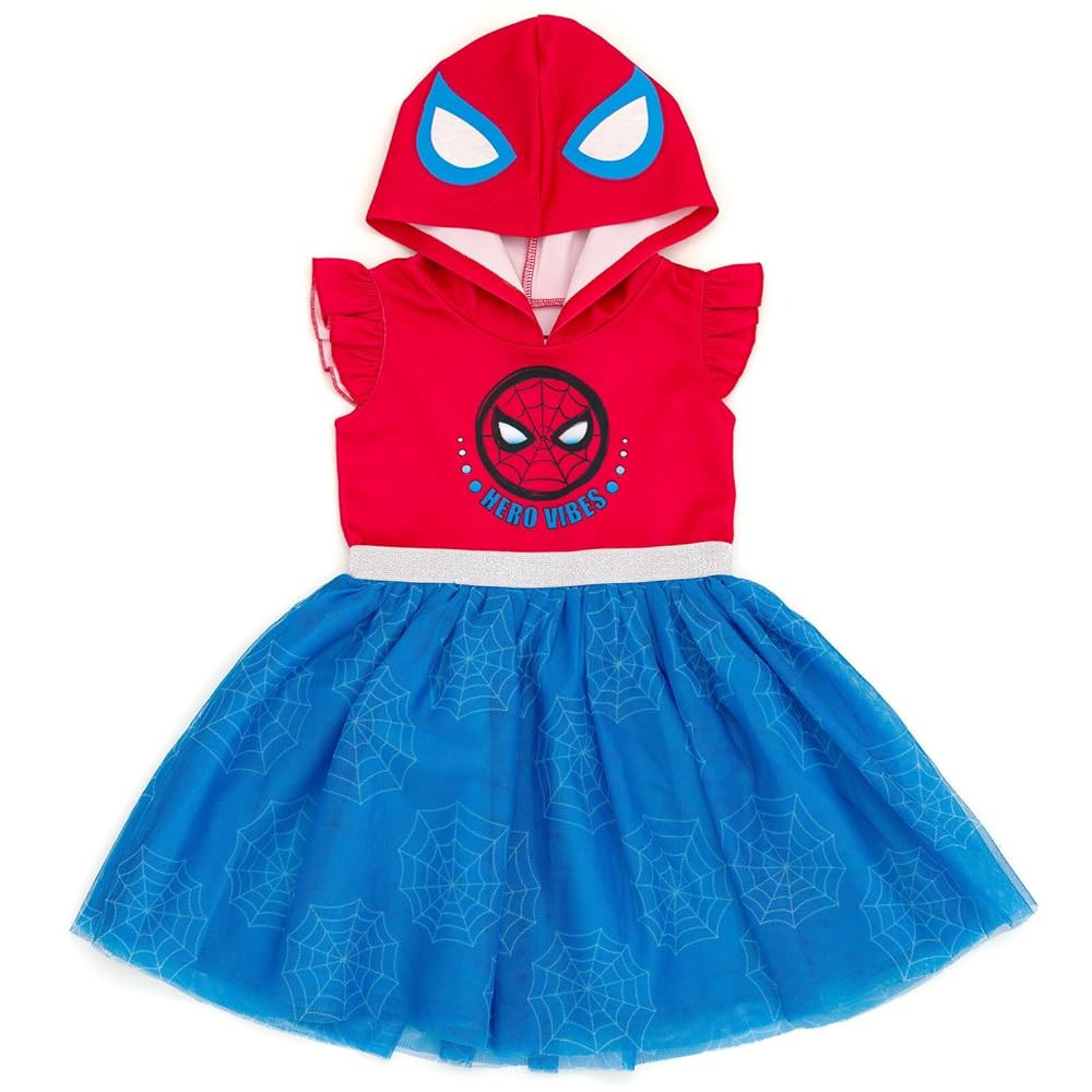 Marvel Spider-Man Spider-Gwen Ghost Spider Girls Mesh Cosplay Tulle Dress Little Kid to Big Kid | Amazon (US)