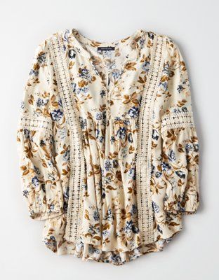 AE Floral Lace Blouse | American Eagle Outfitters (US & CA)