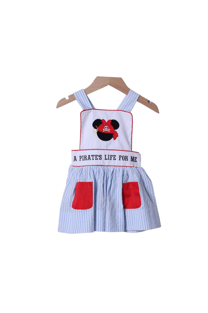 Embroidered Pirate Mouse Dress | The Smocked Flamingo