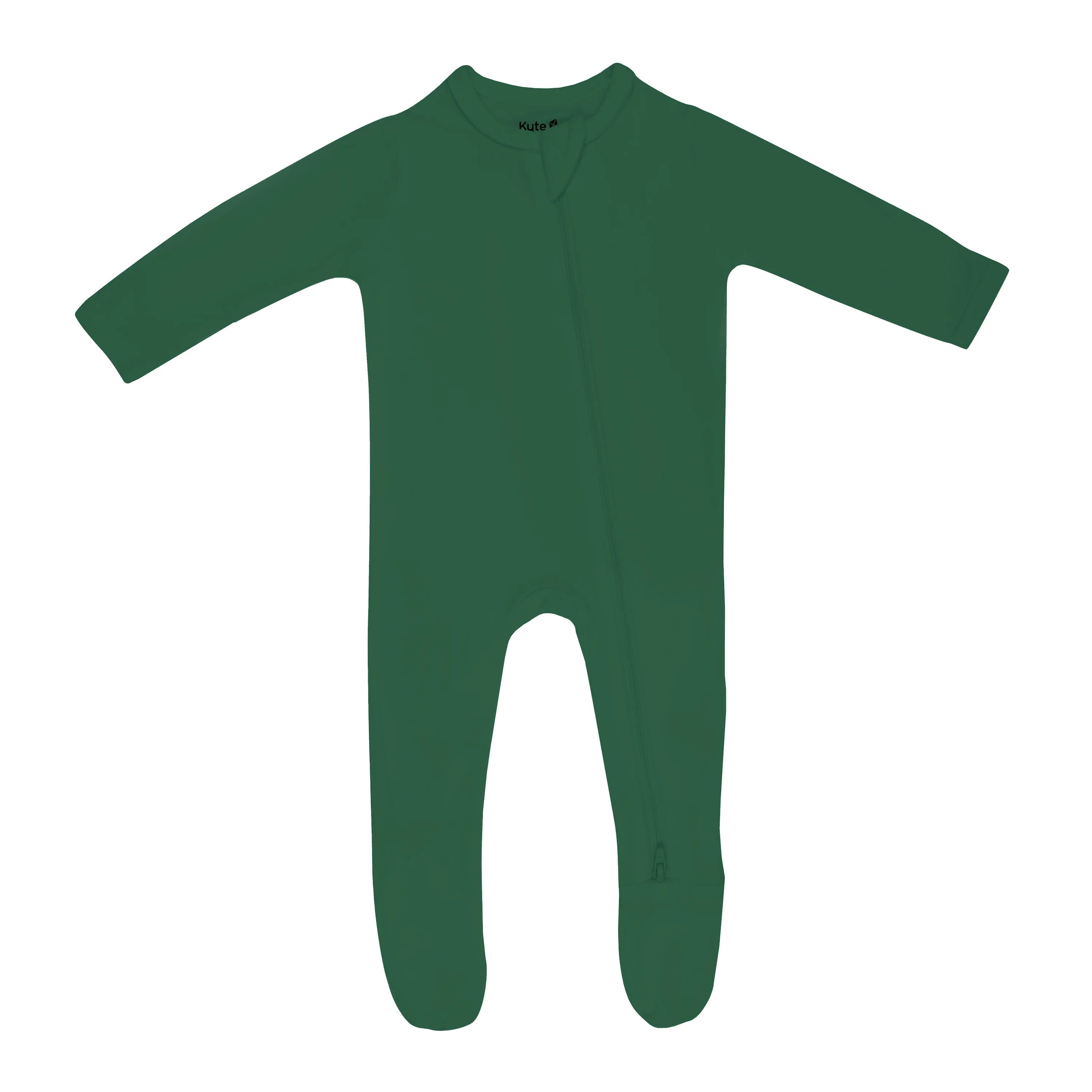 Zippered Footie in Forest | Kyte BABY