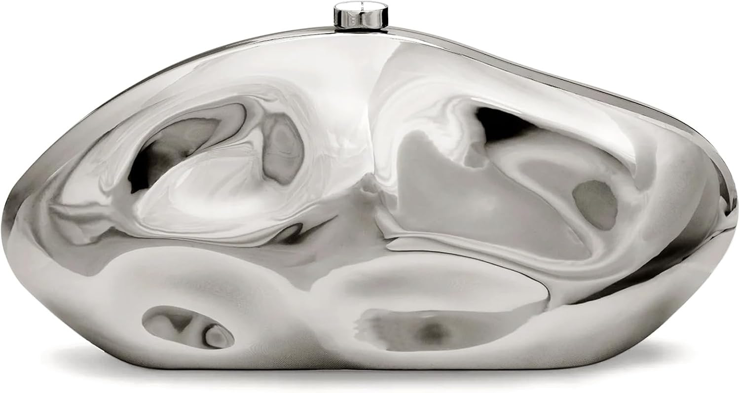 Acrylic Clutch Purse for Women Evening Bag, Irregular Shell Acrylic Purse Box Clutch with Chain for Party Wedding Prom | Amazon (US)