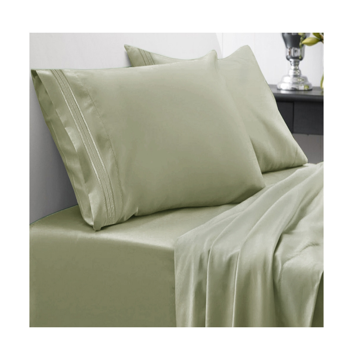 Sweet Home Collection Microfiber 4-Pc. Sheet Set, Full - Sage | Macy's