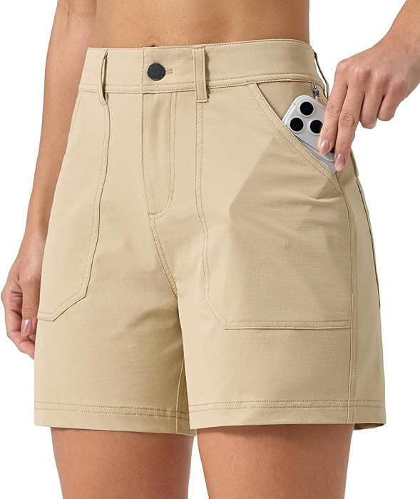 Willit Women's Hiking Shorts Qucik Dry Stretch Travel Golf Casual Shorts with Pockets Water Resis... | Amazon (US)