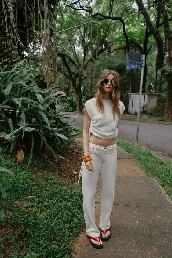 RUCHED RUSTIC T-SHIRT | Zara US