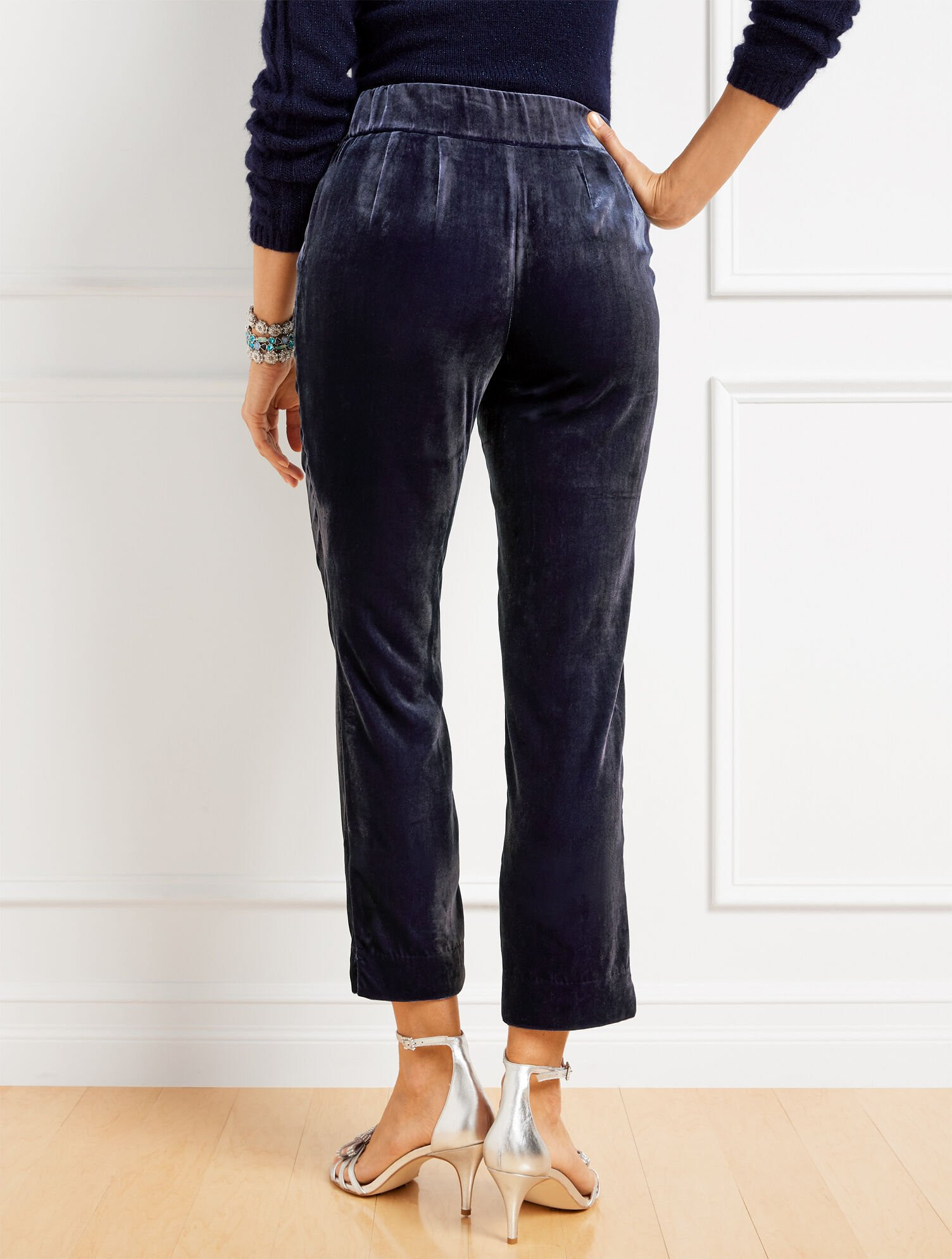 Velvet Tapered Ankle Pants | Talbots