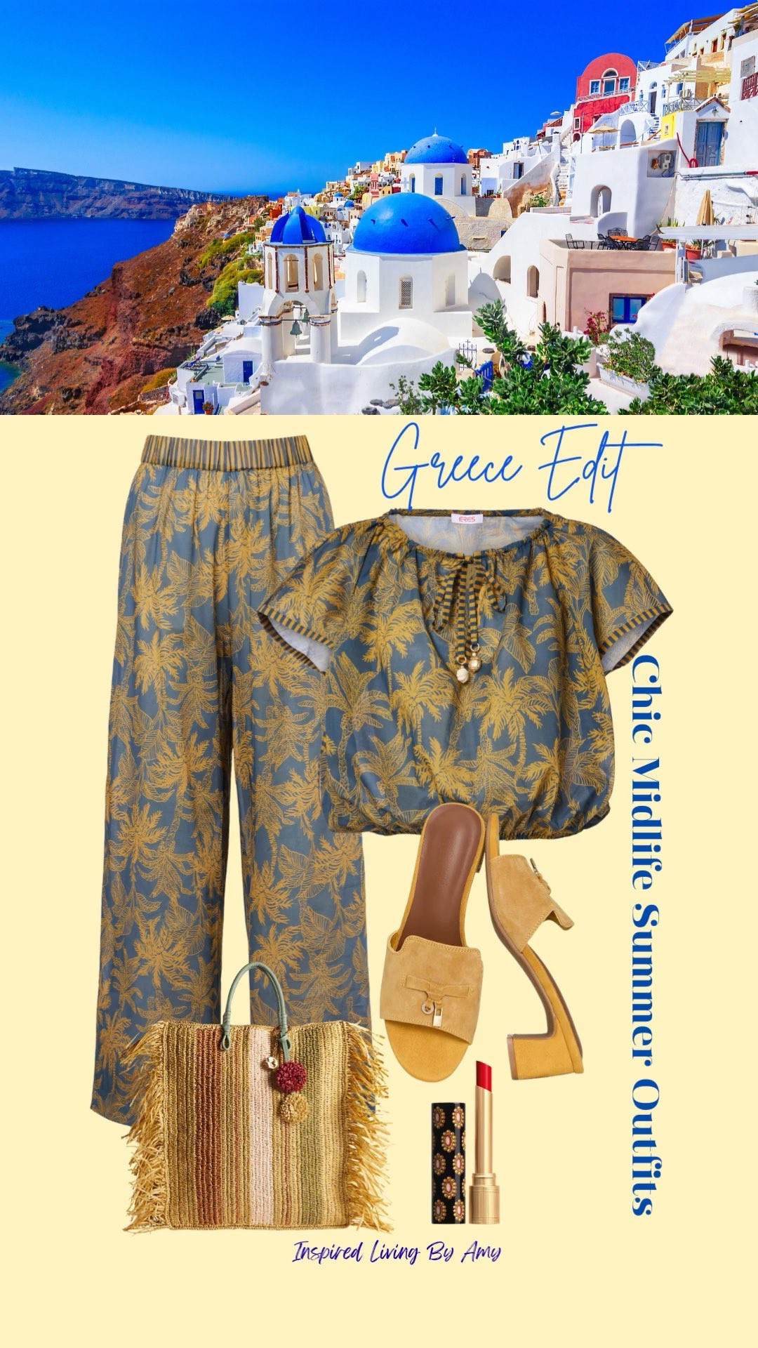 Midlife style, summer outfits, chic style, style over 40, over 40 style, luxury style, luxe style, swimsuits, raffia handbags, what to wear in Greece. 

 #LTKSeasonal #LTKOver40 #LTKTravel