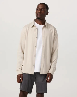 Vuori Long Sleeve Knit Oxford Button Down - Classic Fit | Trench | XL | Vuori Clothing (US & Canada)