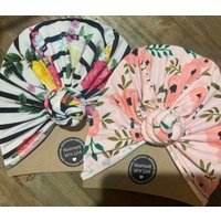 Floral Top Knot Turbans, Baby Hat, Turban Hat, Baby Headband, Infant Adult | Etsy (US)