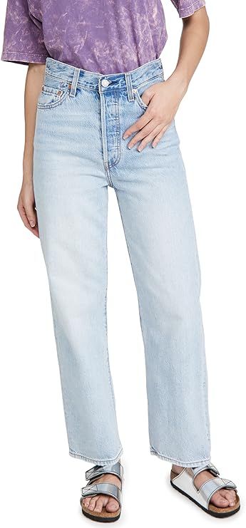 Levi's Women's Premium Ribcage Straight Ankle Jeans | Amazon (US)