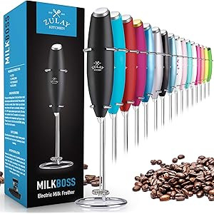 Zulay Original Milk Frother Handheld Foam Maker for Lattes - Whisk Drink Mixer for Coffee, Mini F... | Amazon (US)