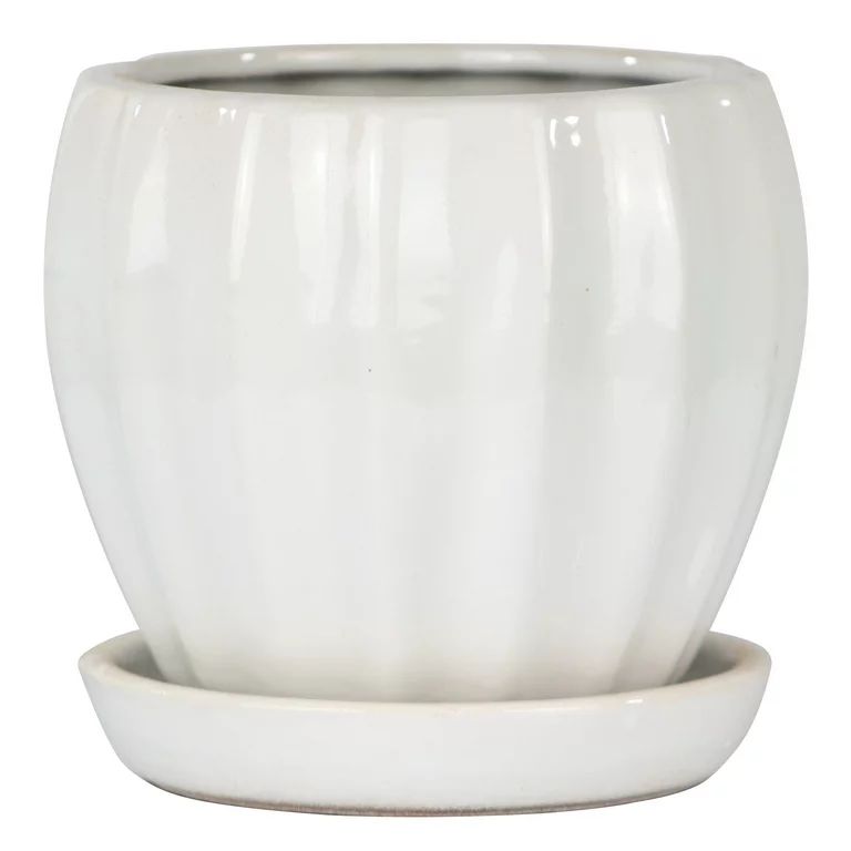 Better Homes & Gardens 6in Lani Ceramic Planter, White | Walmart (US)