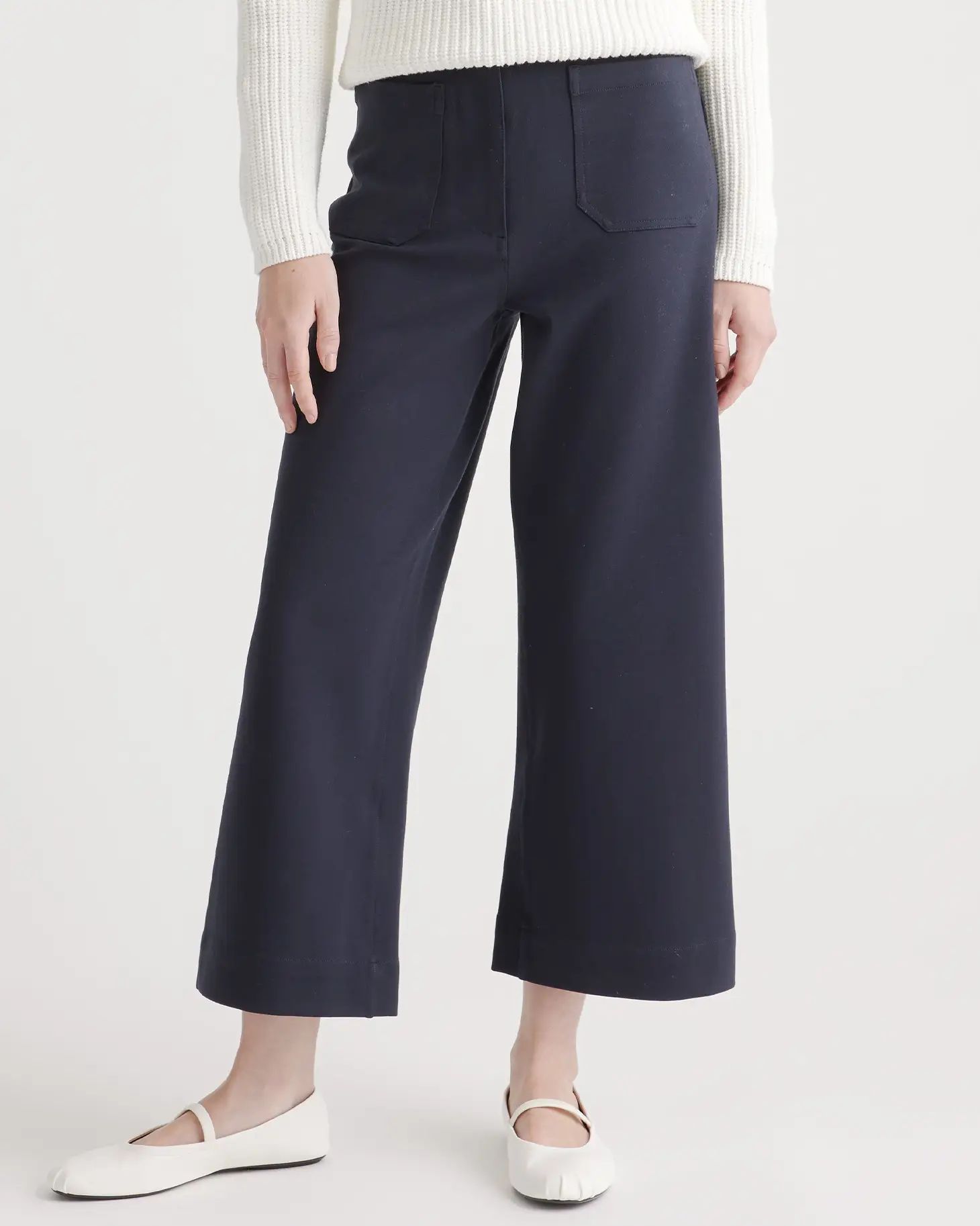 Ultra Stretch Ponte Cropped Wide Leg Pant | Quince