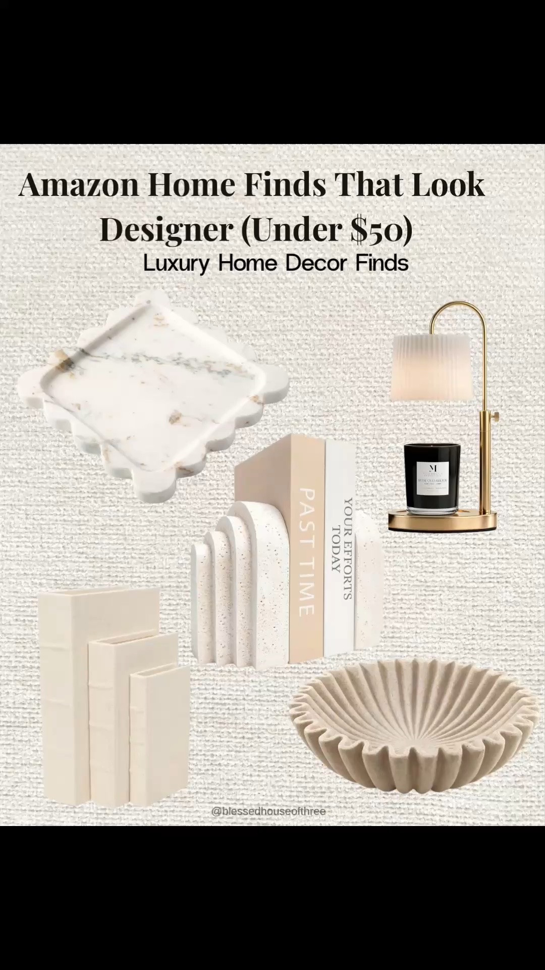 Amazon home finds don’t have to look inexpensive. If you love designer-inspired home decor, neutral home styling, and affordable luxury, these Amazon finds all look high-end without the designer price tag. From marble trays and decorative books to cordless lamps, fluted bowls, sculptural vases, side tables, and timeless accents, these are the home decor pieces I recommend over and over because they instantly elevate any space. Perfect for coffee tables, consoles, bookshelves, kitchen styling, bedroom decor, entryway styling, and living room decor. Save this list for your next Amazon order and follow for more affordable home finds that look designer.

#LTKHome #LTKSeasonal #LTKSaleAlert