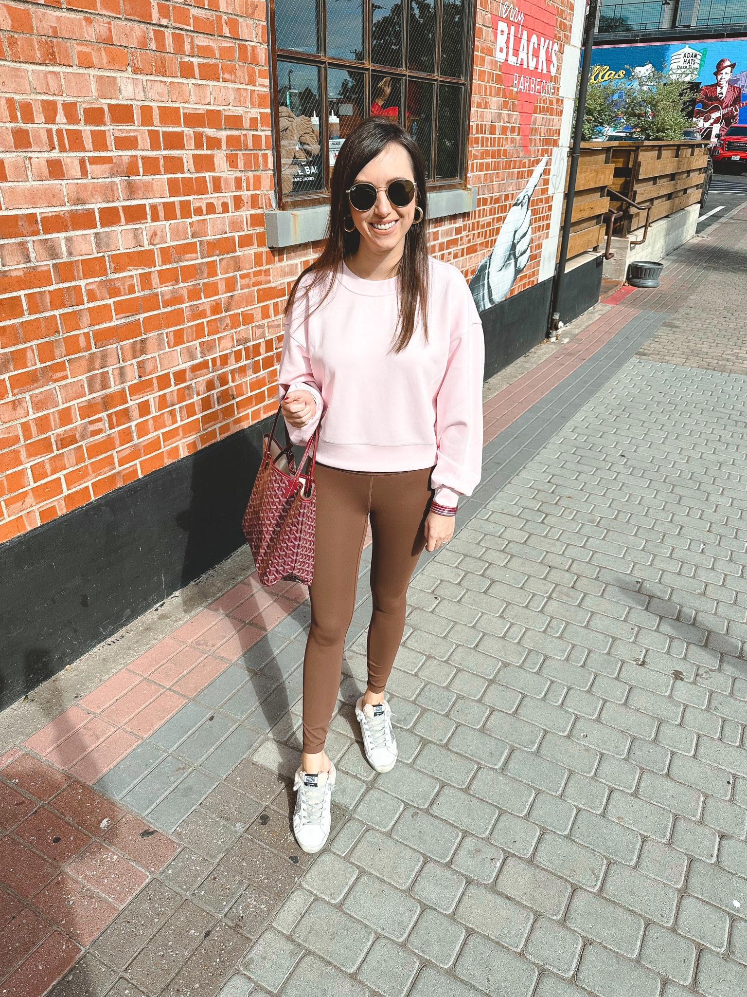 Lululemon perfectly oversized cropped crew hoodie pullover sweatshirt in strawberry milkshake (size 4) with wunder train leggings in Java (size 4)



#LTKCyberweek #LTKSeasonal #LTKHoliday