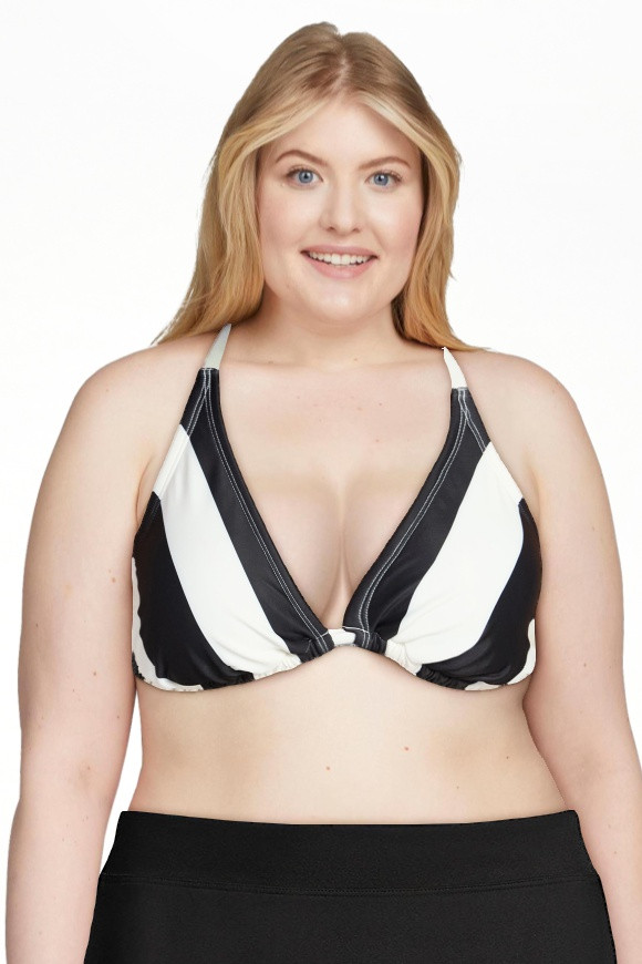 Time and Tru Women's Stripe a Pose Long Triangle Top, Sizes XS-XL | Walmart (US)