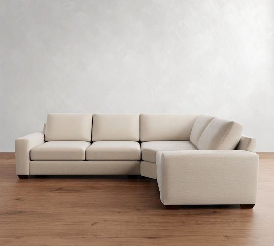 Big Sur Square Arm 3-Piece Wedge Sectional (123") | Pottery Barn (US)