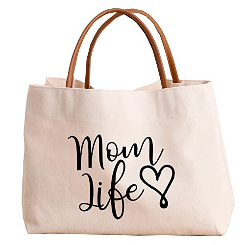 Amazon.com: kifasyo Mom Mama Bag Mother Gifts Momlife Tote for Hospital, Shopping, Beach, Travel ... | Amazon (US)