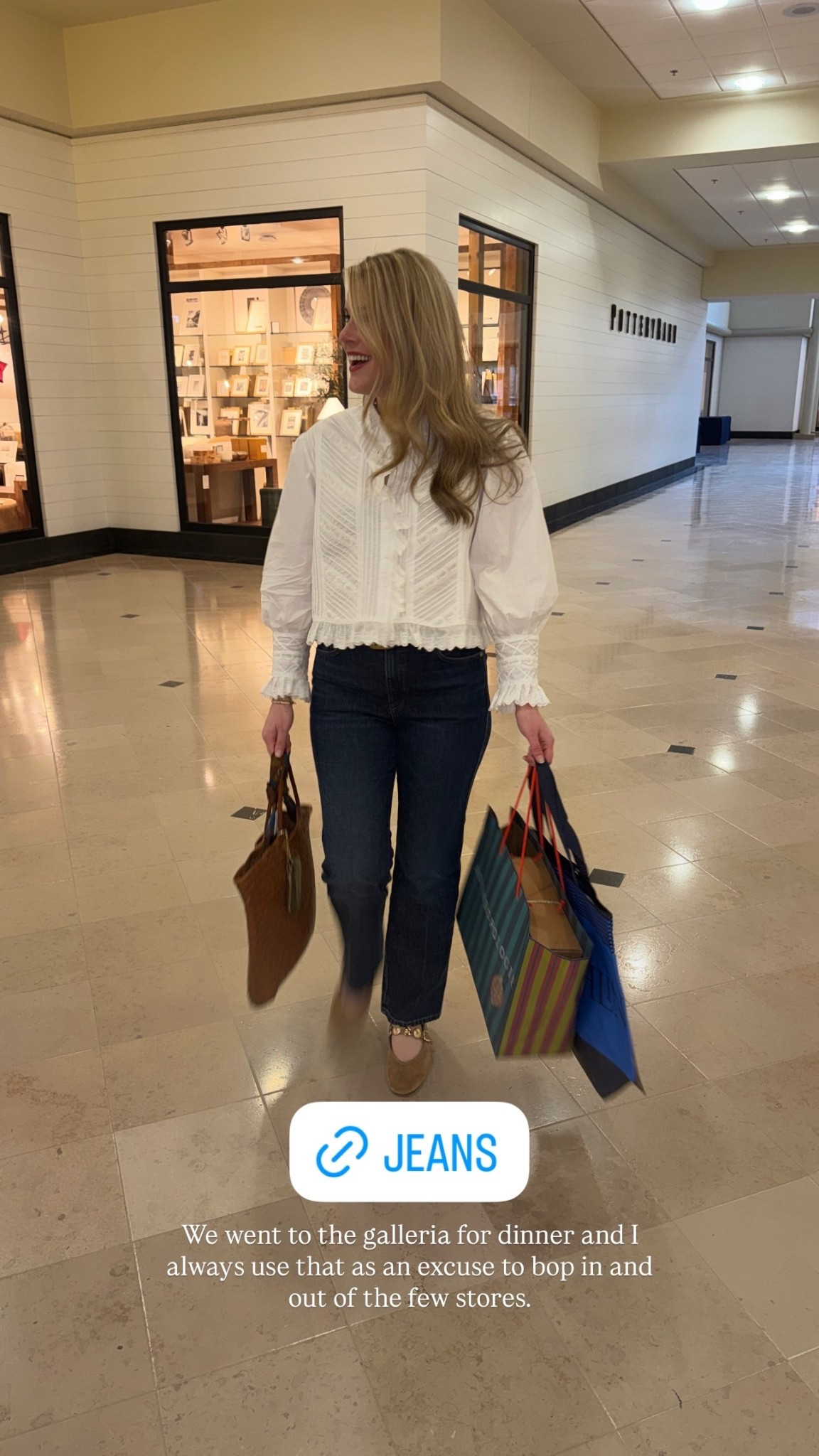 We went to the galleria for dinner and I always use that as an excuse to bop in and out of the few stores.