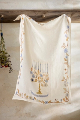 Hanukkah Linen Dish Towel | Anthropologie (US)