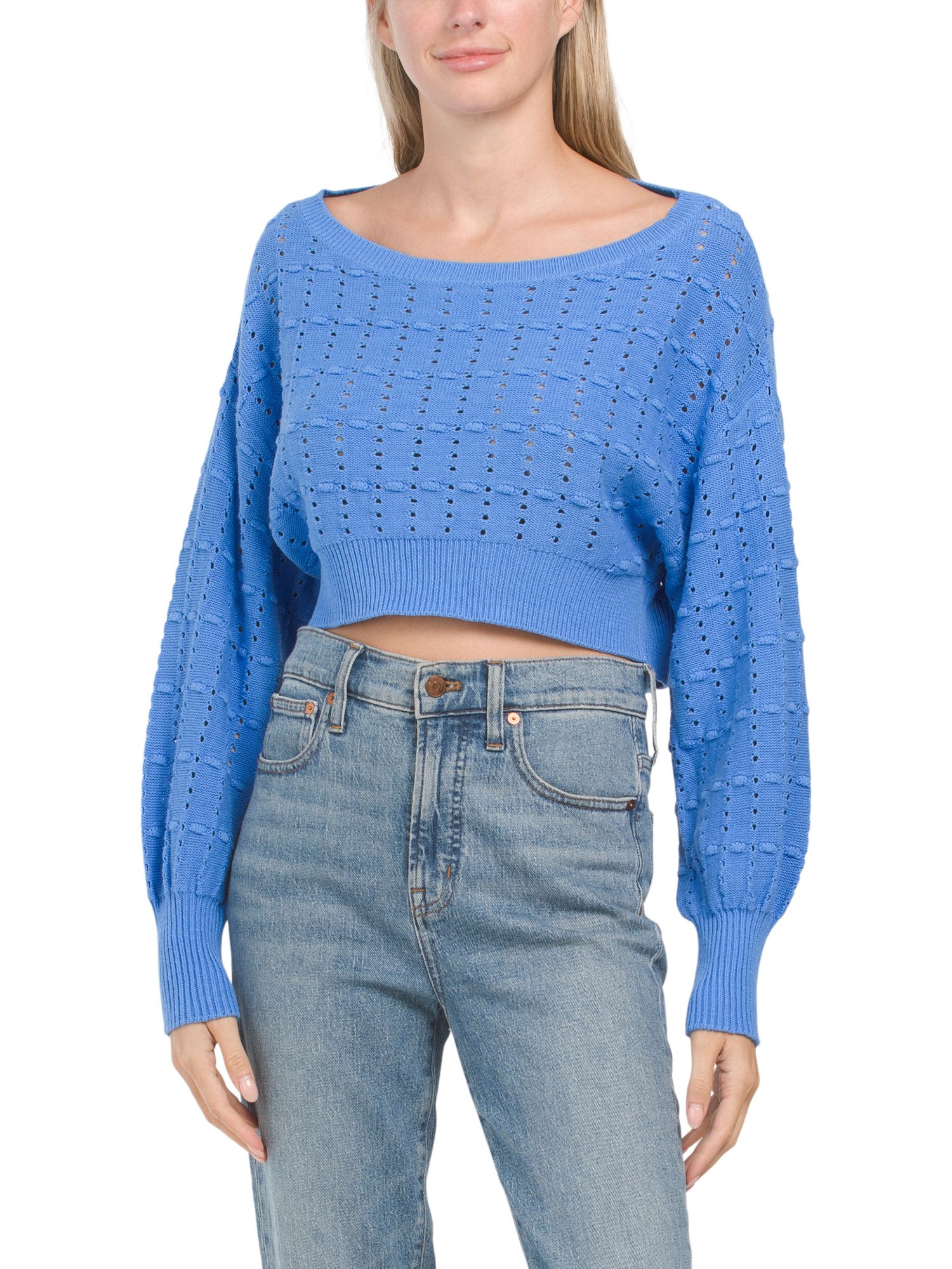 Crochet Cropped Pull Over Sweater | Women | Marshalls | Marshalls