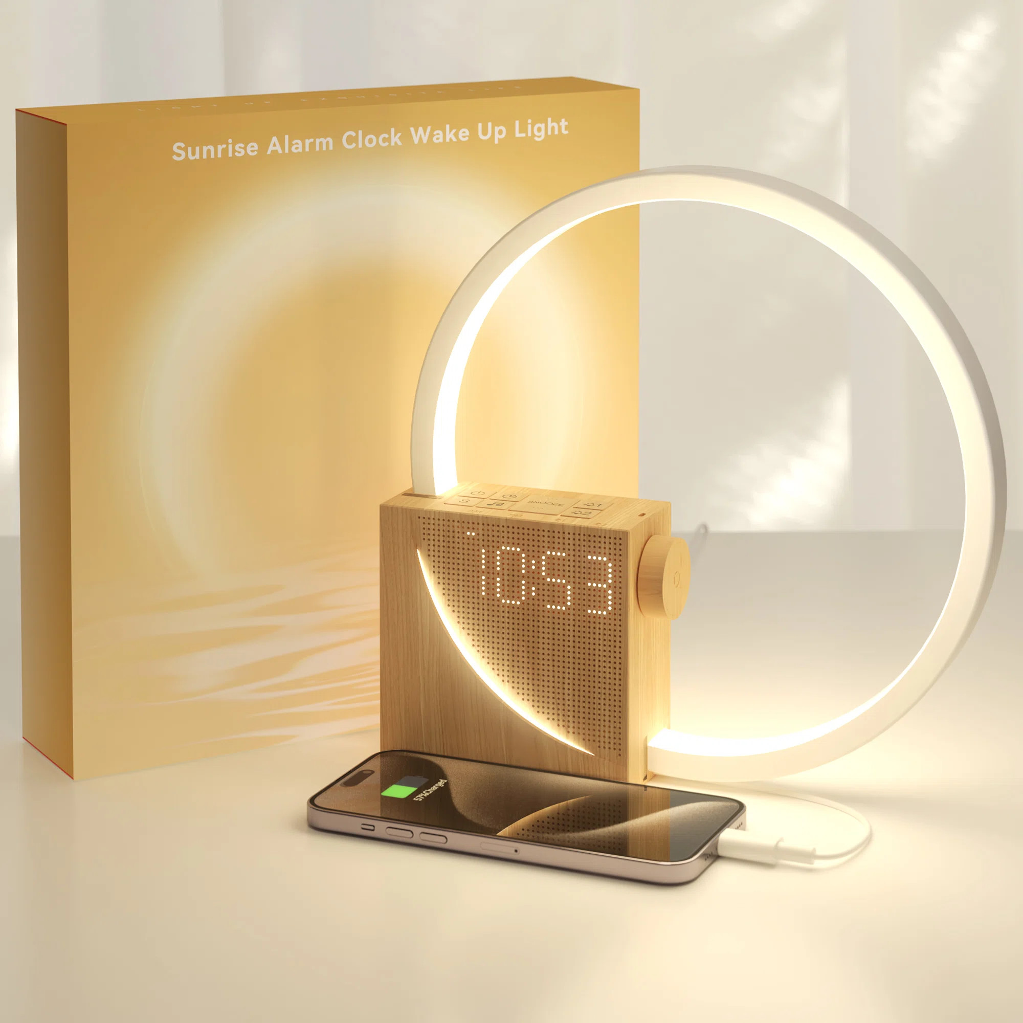 Sunrise Alarm Clock – Gradual Wake-Up Light for Heavy Sleepers, Dual Alarms, White Noise & Touc... | Wayfair North America