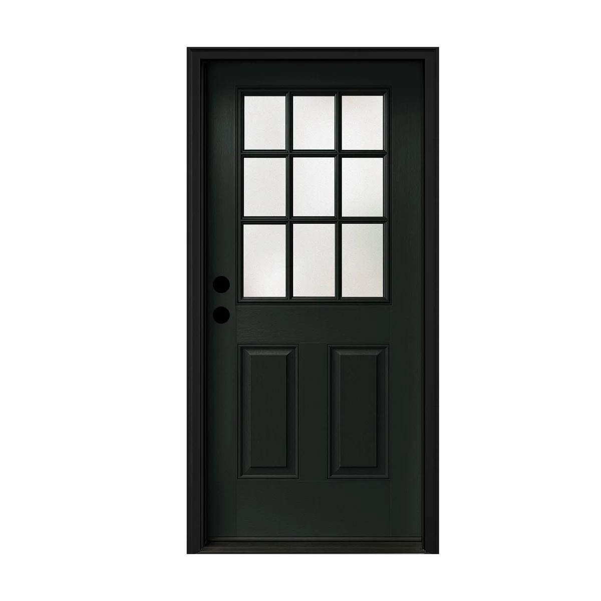 KHSHOW 36'' X 80"  Fiberglass Knock-Down Entry Door  With Brickmould & 6-9/16 Vinyl Frame, Low-E ... | Wayfair North America