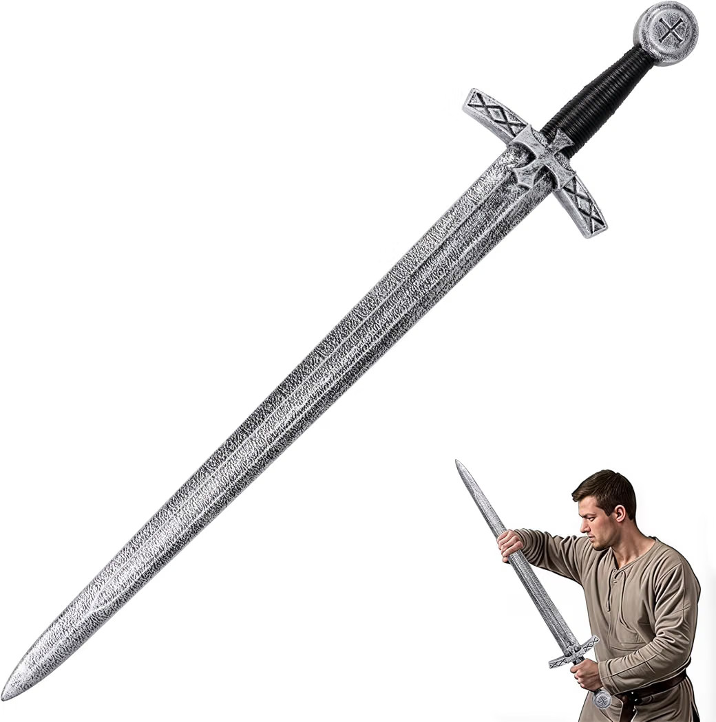 Kendane Knight Sword Plastic Medieval Sword Halloween Cosplay Costume Prop | Amazon (US)