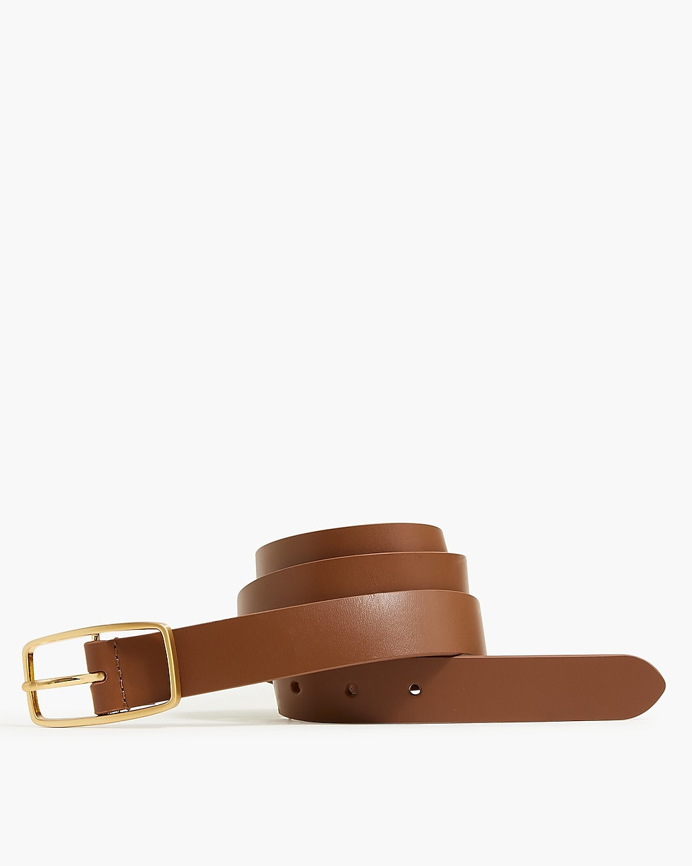 Leather belt with gold-tone buckle | J.Crew Factory